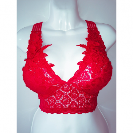 Bralette Crop Top rojo Gab & Kat